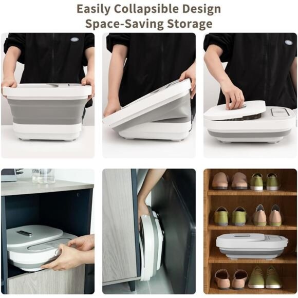 Collapsible Foot Spa Bath with Heat and Massage Rollers, Bubble, Foot Pedicure - Picture 6 of 7